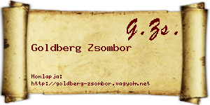 Goldberg Zsombor névjegykártya